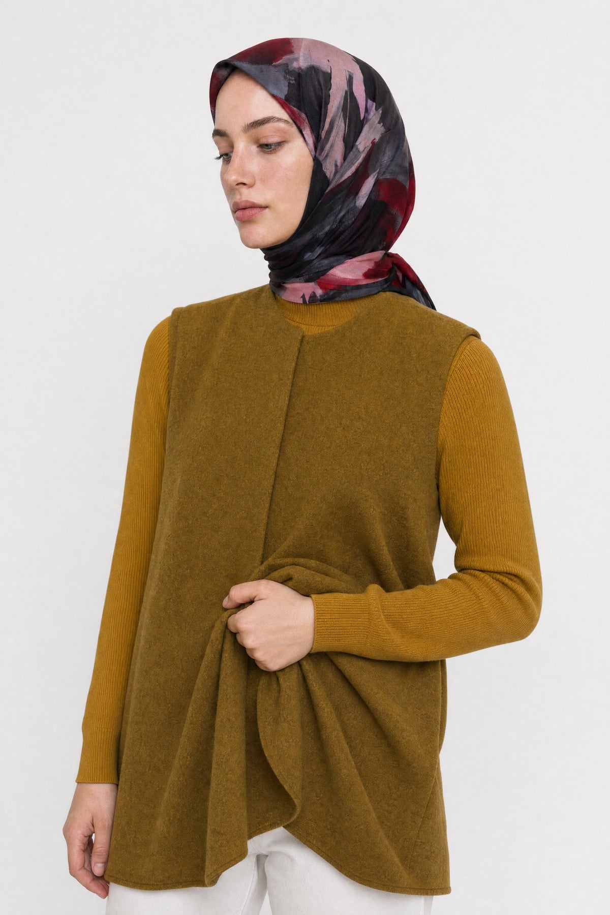 Ruby Desen Aria Eşarp - Siyah
