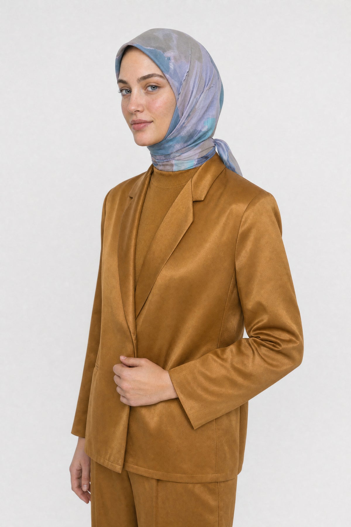 Ruby Desen Aria Eşarp - Turkuaz