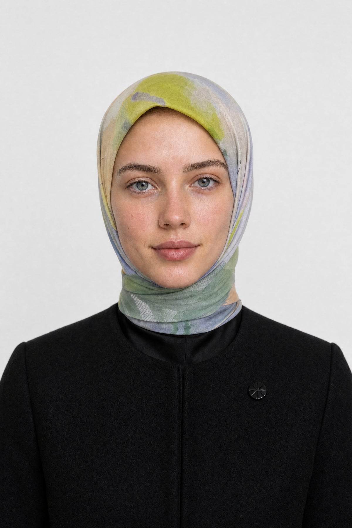 Ruby Desen Organik Eşarp - Yeşil