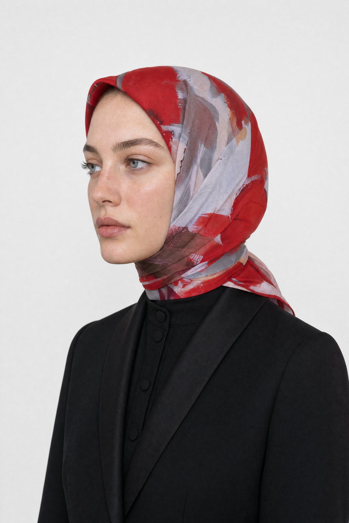 Ruby Desen Aria Eşarp - Kırmızı