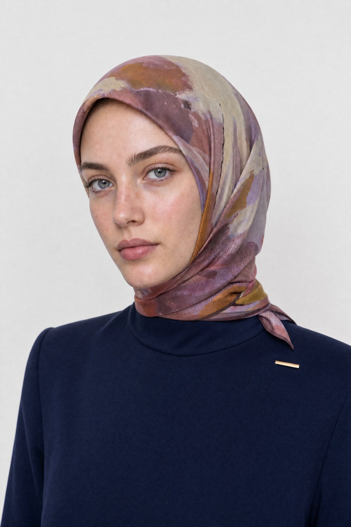 Ruby Desen Aria Eşarp - Kiremit