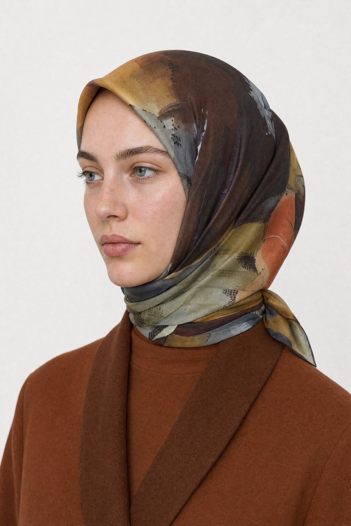 Ruby Desen Aria Eşarp - Mürdüm