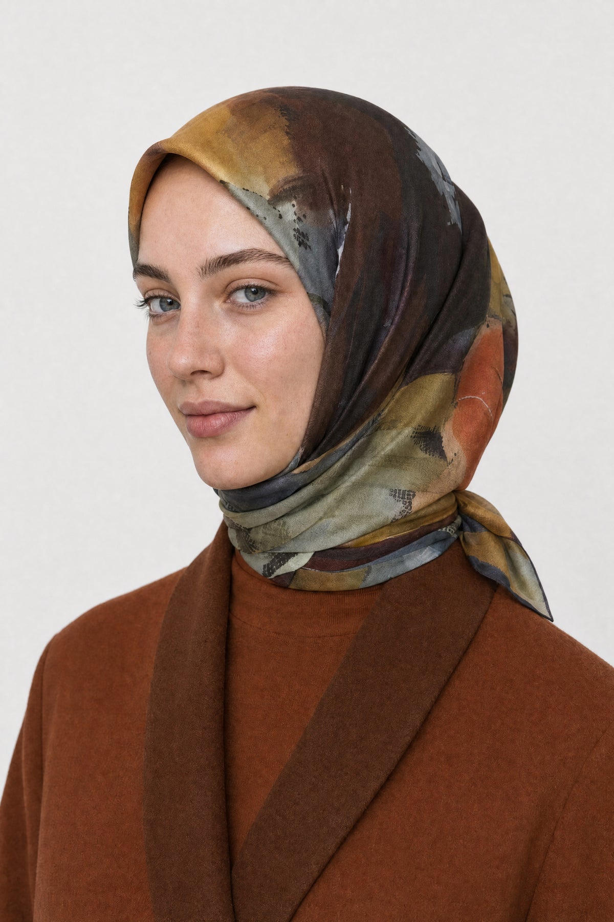 Ruby Desen Aria Eşarp - Mürdüm