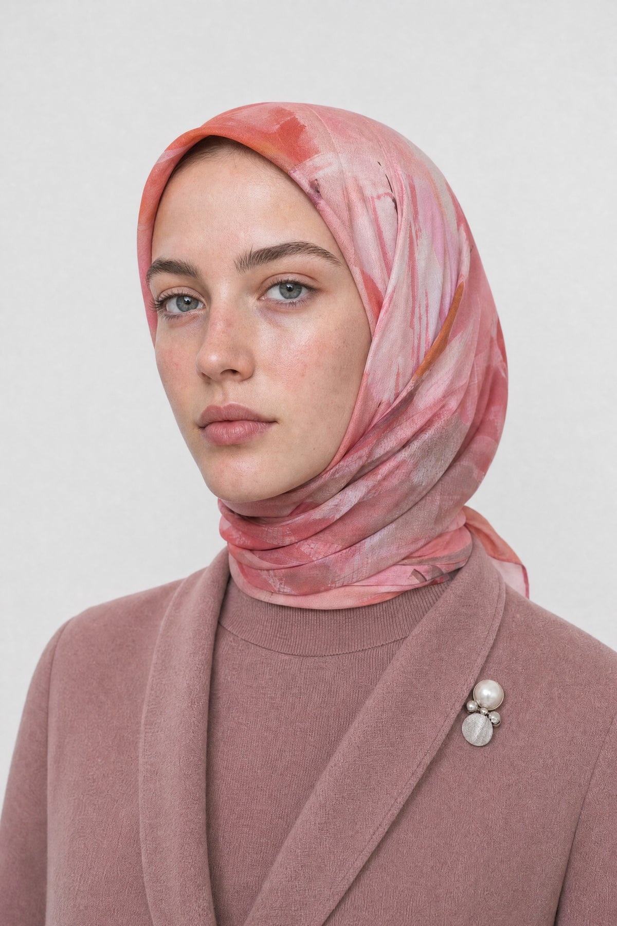 Ruby Desen Aria Eşarp - Pembe