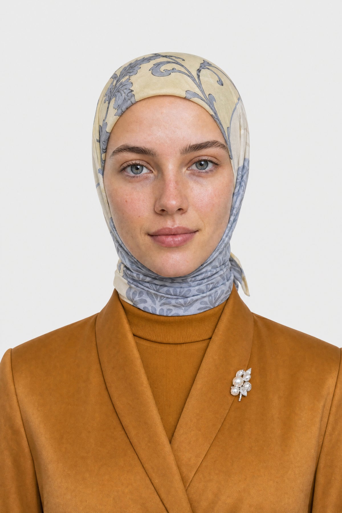 Veil Desen Organik Eşarp - Lemon