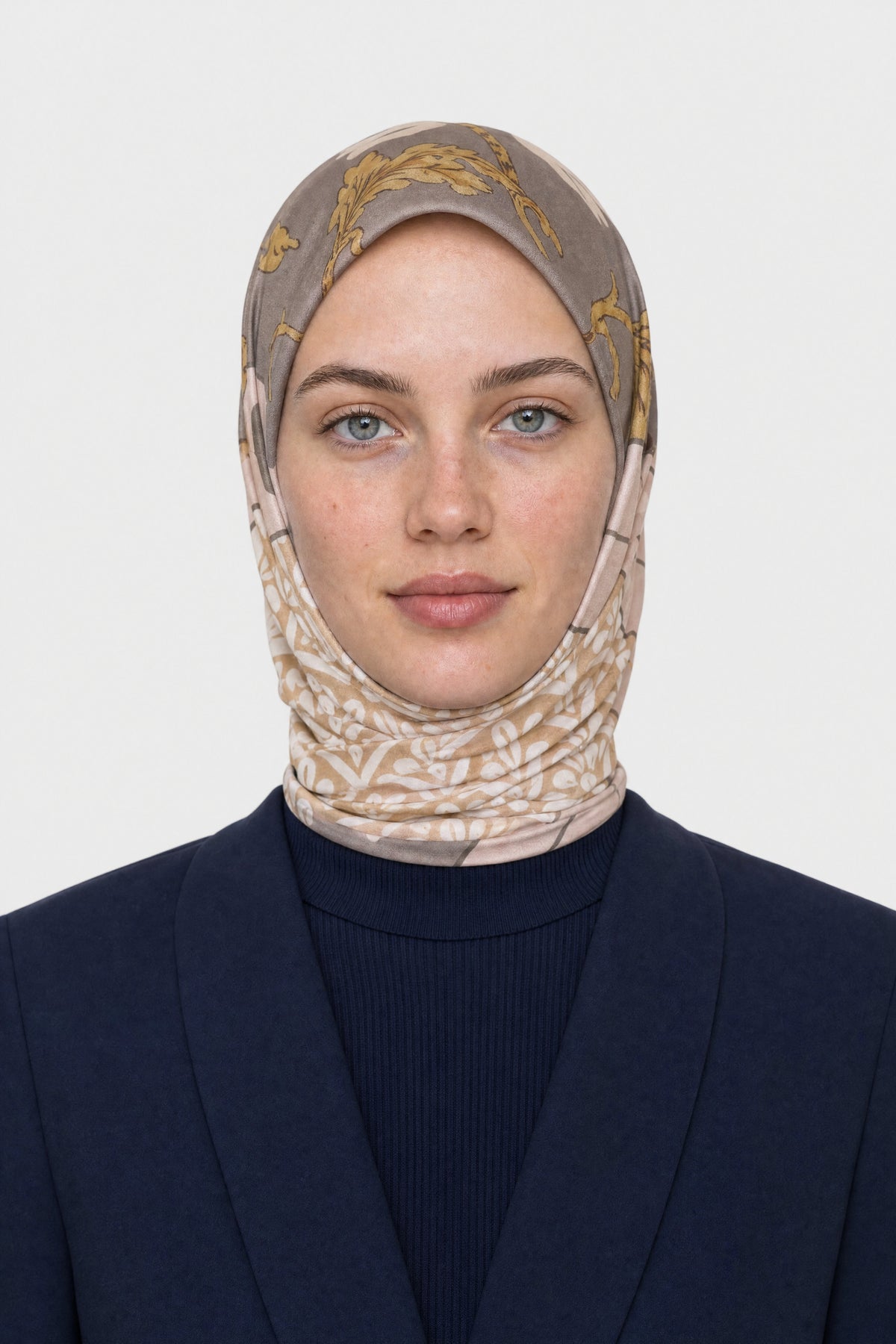 Veil Desen Organik Eşarp - Safran