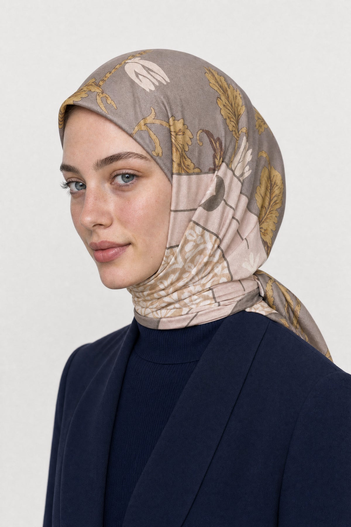 Veil Desen Organik Eşarp - Safran