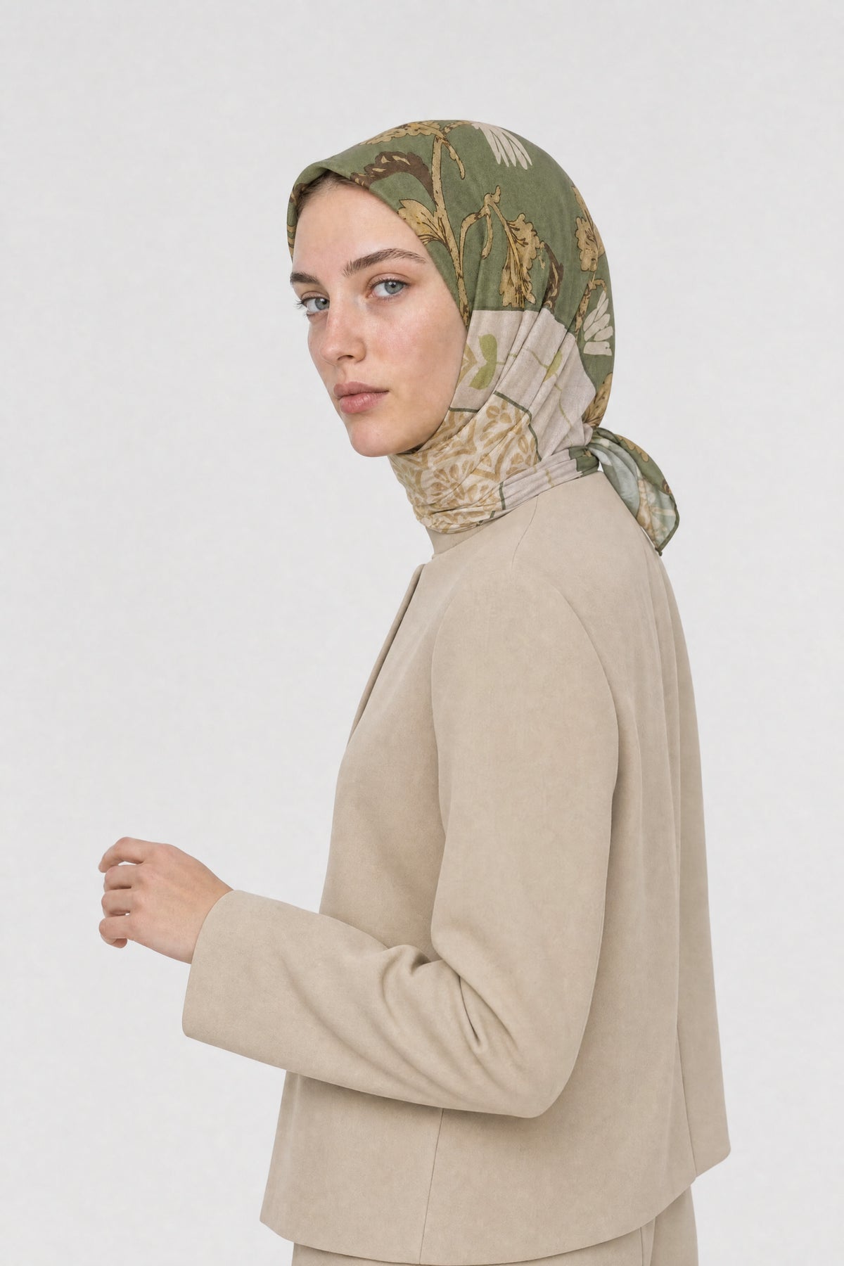 Veil Desen Organik Eşarp - Çağla