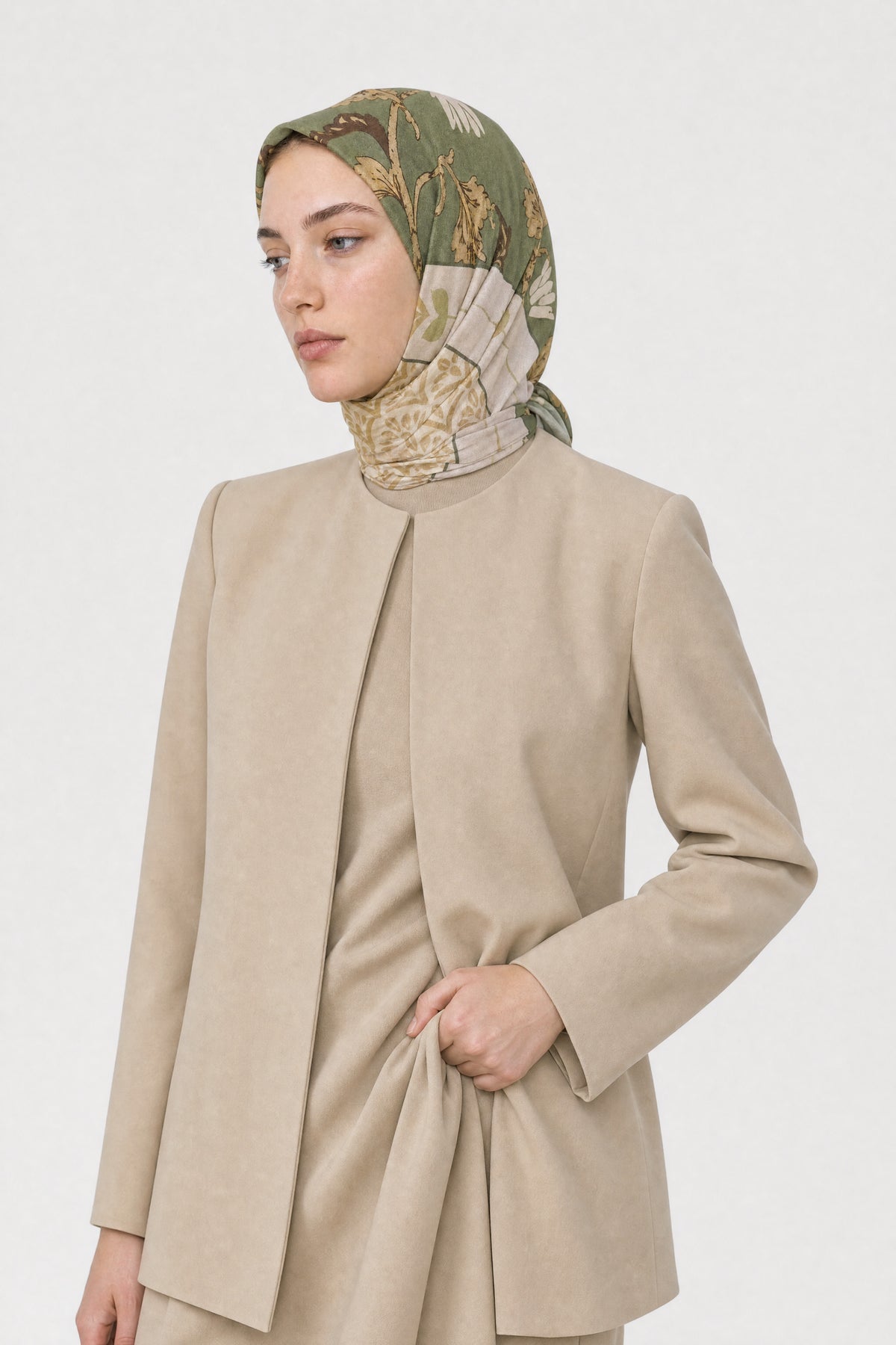 Veil Desen Organik Eşarp - Çağla