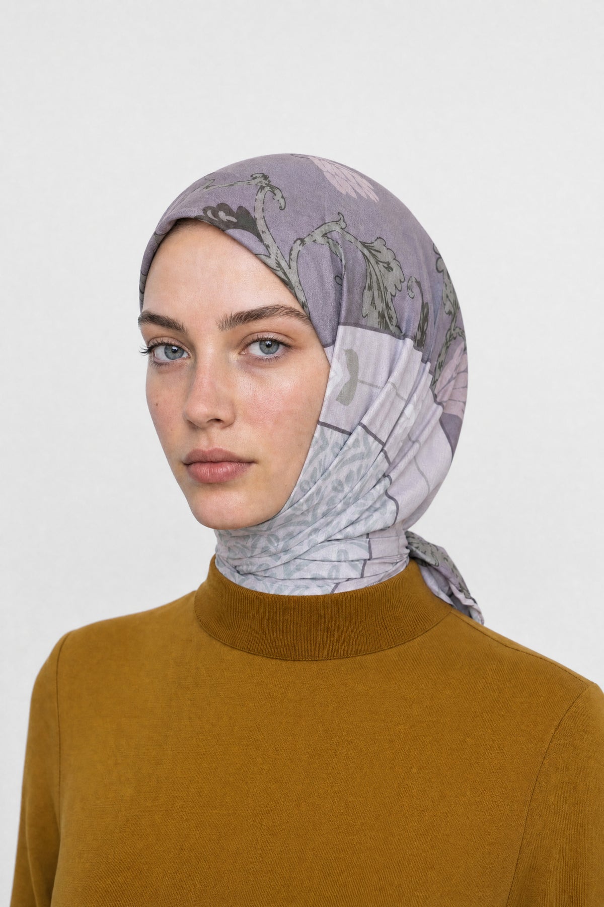 Veil Desen Organik Eşarp - Duman