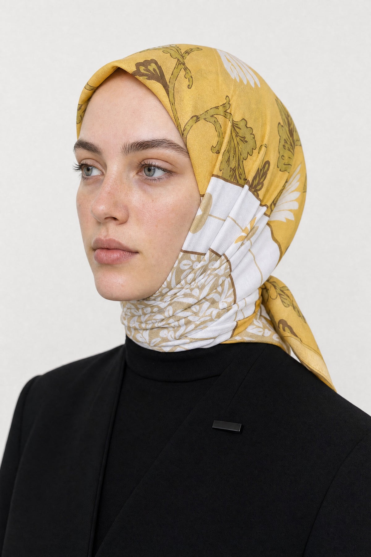 Veil Desen Organik Eşarp - Kayısı